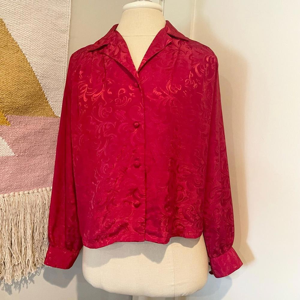 VINTAGE- Koret (petite)- Long Sleeve Blouse- Women's 6P